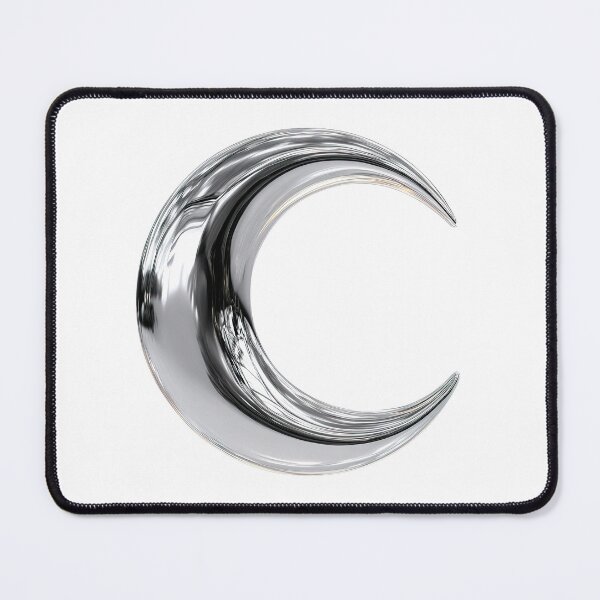 Item preview, Silver Chrome Crescent Moon Celestial designed and sold by jianina-alondra.