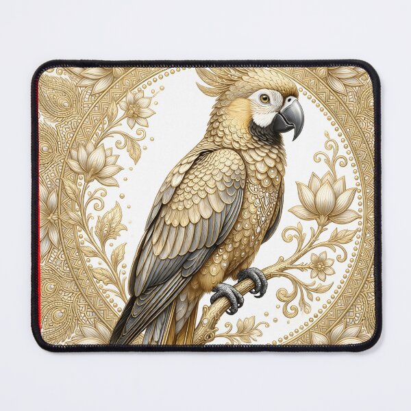 Item preview, Golden Ornamental Parrot Mandala designed and sold by Pawzenix.