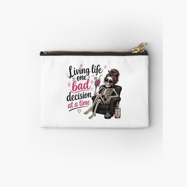 Item preview, Living Life One Bad Decision at a Time Skeleton designed and sold by roartusa.