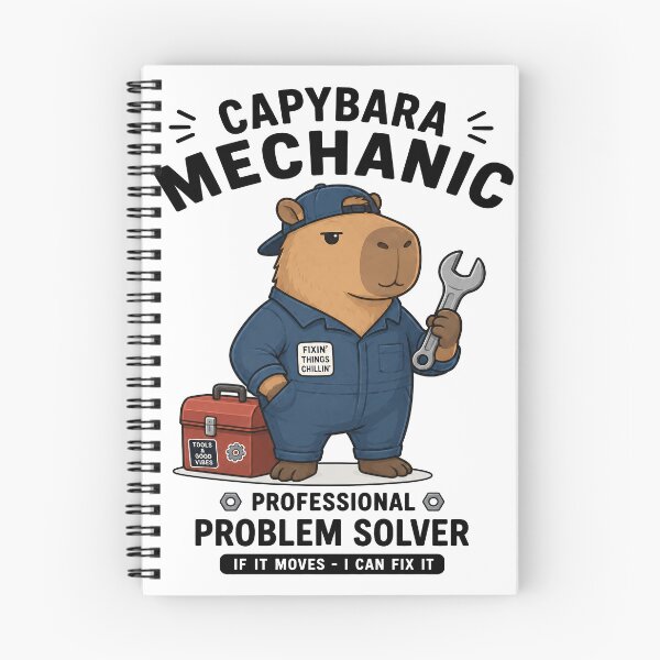 Item preview, Capybara Mechanic Professional Problem Solver designed and sold by DariusZD.