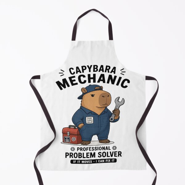 Item preview, Capybara Mechanic Professional Problem Solver designed and sold by DariusZD.