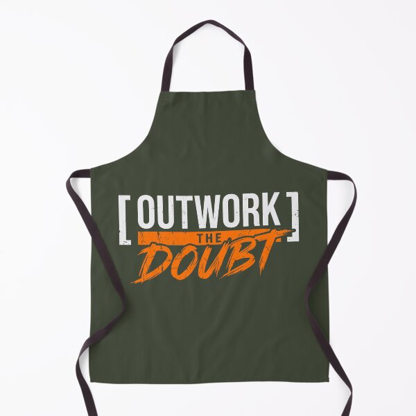 Item preview, Outwork The Doubt (Orange Text) - Gritty Gym Motivation & Hustle Quote designed and sold by RetroNeon.