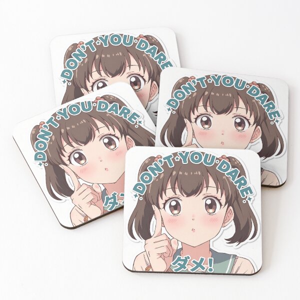 Item preview, Don't You Dare - Cute Retro Anime Girl Sticker designed and sold by Swizzy2vore.