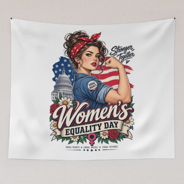 Item preview, Women's Equality Day Retro Rosie the Riveter Equal Rights Feminist Vintage August 26 T-Shirt Sticker designed and sold by Cellara91.