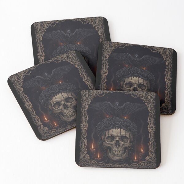 Item preview, Death's Requiem Crown - Dark Gothic Tarot Skull Art designed and sold by YesterdayTodayTomorrow.
