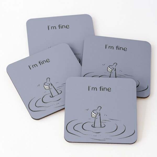 Item preview, I’m Fine – Positive Minimal Design designed and sold by Cosmicstar887.
