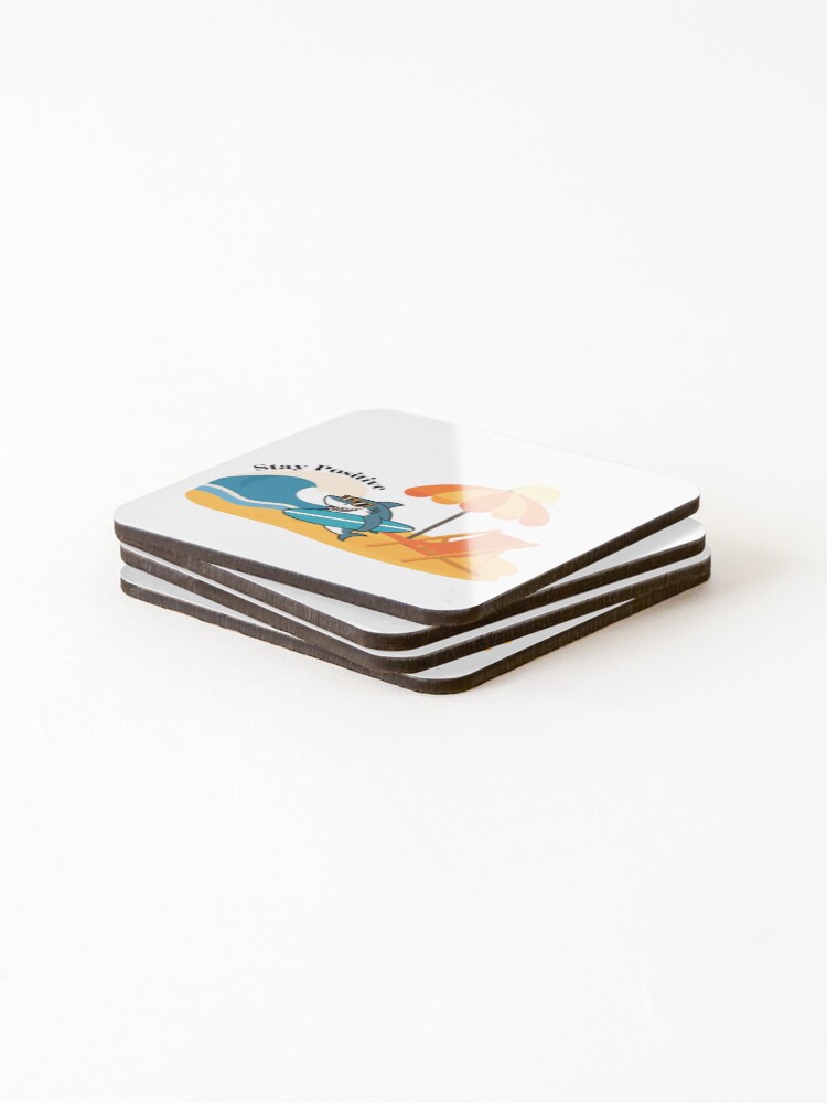 Thumbnail 4 of 5, Coasters (Set of 4), Stay Positive designed and sold by Rafi-Gallery.