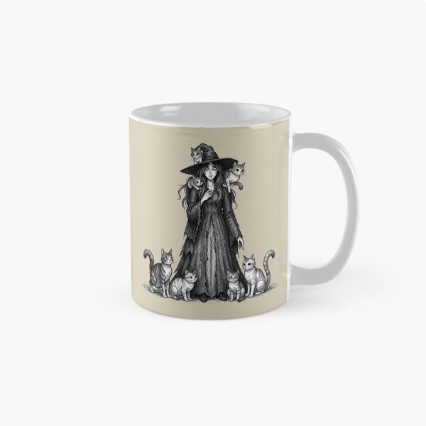 Item preview, Charming witch with cats designed and sold by MagelliShop.