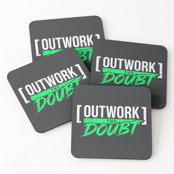 Item preview, Outwork The Doubt (Toxic Green) - Bold Entrepreneur Mindset & No Excuses Design designed and sold by RetroNeon.