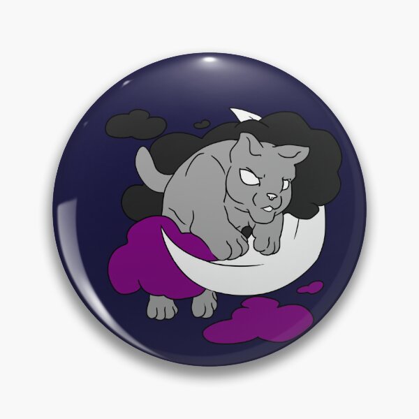 Item preview, Moon Cat - Asexual Discreet Pride designed and sold by AstralRavens.