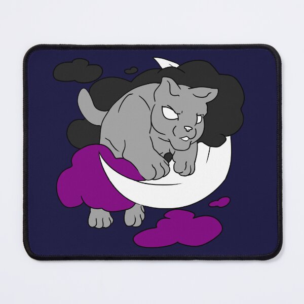 Item preview, Moon Cat - Asexual Discreet Pride designed and sold by AstralRavens.