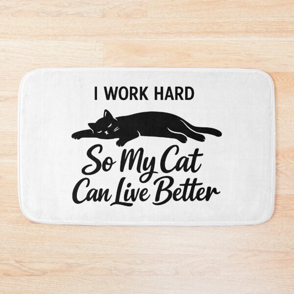 Item preview, I Work Hard For My Cat designed and sold by NovaCutCrafts.