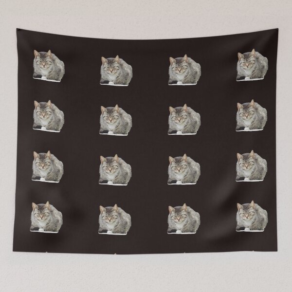 Item preview, Funny Squinting Tabby Cat designed and sold by nietylkoszulki.