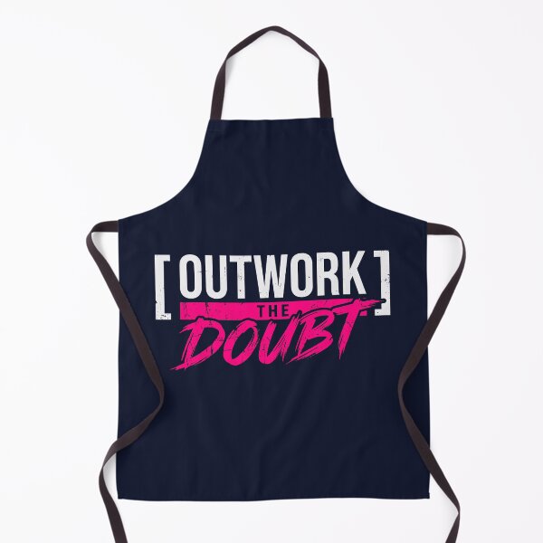 Item preview, Outwork The Doubt (Neon Pink) - Distressed Daily Grind & Overcome Fear Quote designed and sold by RetroNeon.
