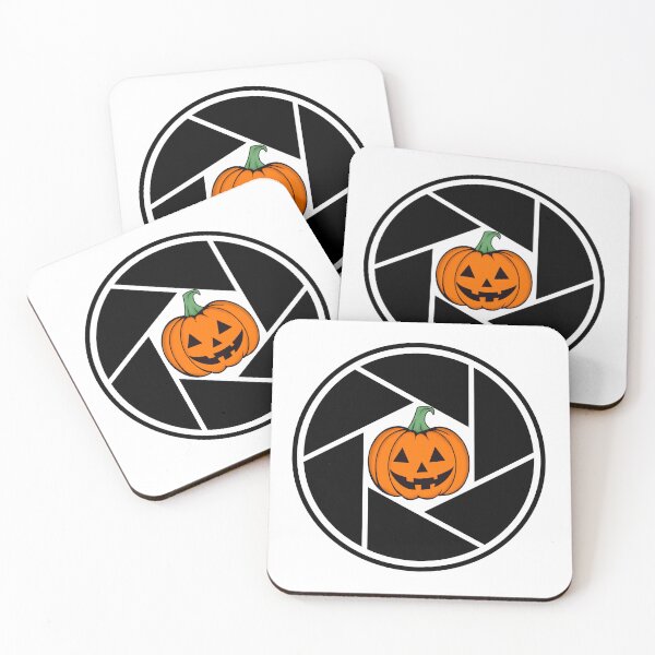 Item preview, Black Orange Camera Pumpkin Halloween Design designed and sold by BigDigital.