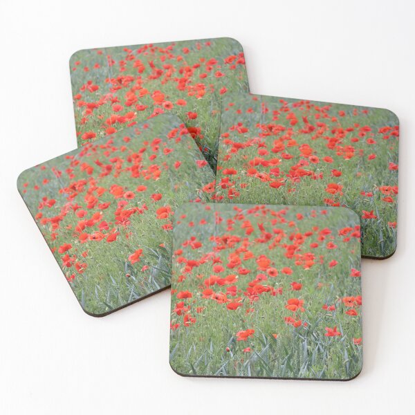 Item preview, Red Poppy Field in Summer Bloom designed and sold by nietylkoszulki.