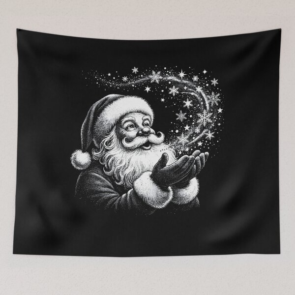 Item preview, Vintage Santa Claus Shirt, Retro Christmas Graphic Tee, Black and White Santa Winter Holiday Gift, Classic Xmas Shirt designed and sold by Blebaylem.
