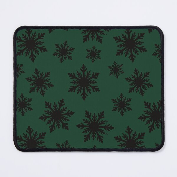 Item preview, Dark Forest Green Black Snowflake Pattern designed and sold by GemsAnatomy.