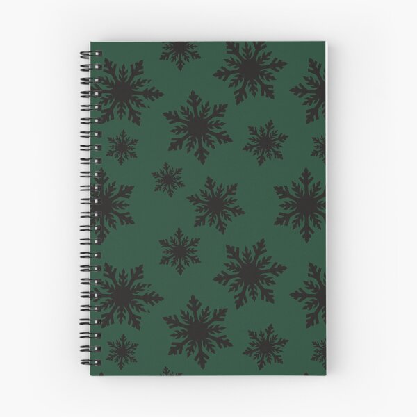 Item preview, Dark Forest Green Black Snowflake Pattern designed and sold by GemsAnatomy.