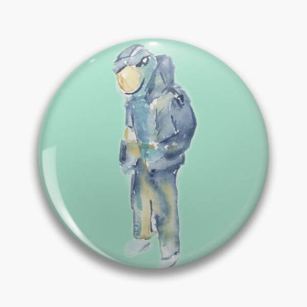 Item preview, EOD Suit Watercolor Painting - Blue Tactical Gear Art designed and sold by FaireWaveArt.