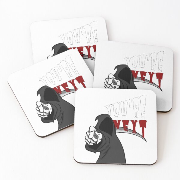 Item preview, Grim Reaper You're Next - Dark Horror Skull Art Sticker designed and sold by YesterdayTodayTomorrow.