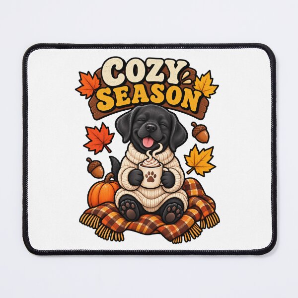 Item preview, Cozy Season Black Labrador | Cute Lab Fall Pumpkin Coffee Puppy designed and sold by KnrNazimTHRE4DS.