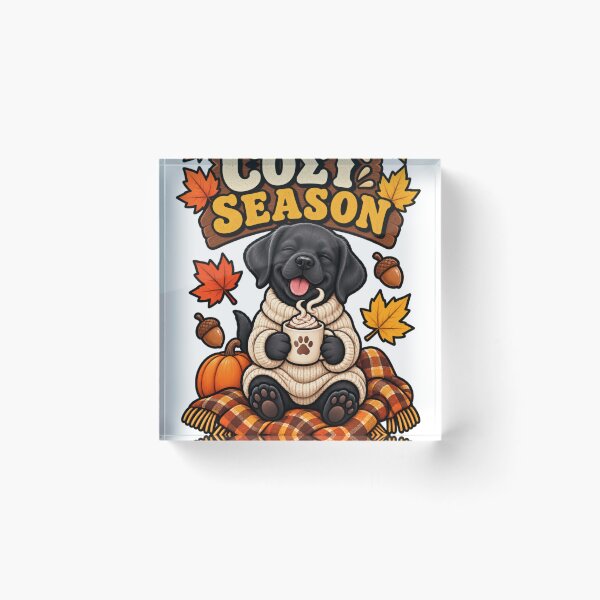 Item preview, Cozy Season Black Labrador | Cute Lab Fall Pumpkin Coffee Puppy designed and sold by KnrNazimTHRE4DS.