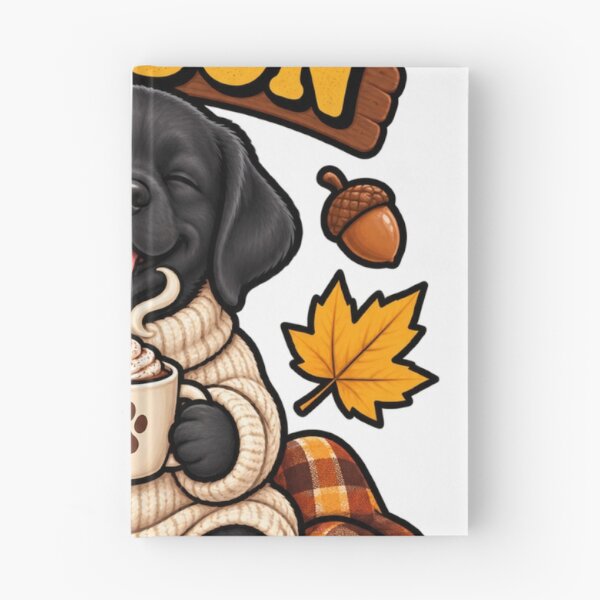 Item preview, Cozy Season Black Labrador | Cute Lab Fall Pumpkin Coffee Puppy designed and sold by KnrNazimTHRE4DS.