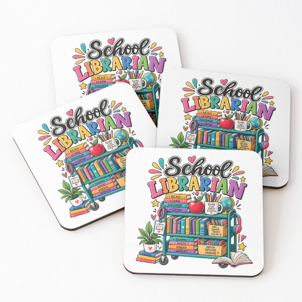 Item preview, School Librarian Gift Back To School Library Book Cart Style designed and sold by Corvoria.