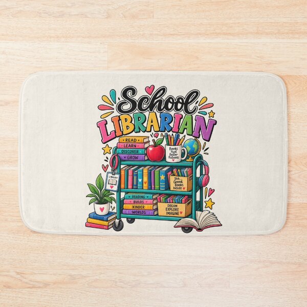 Item preview, School Librarian Gift Back To School Library Book Cart Style designed and sold by Corvoria.