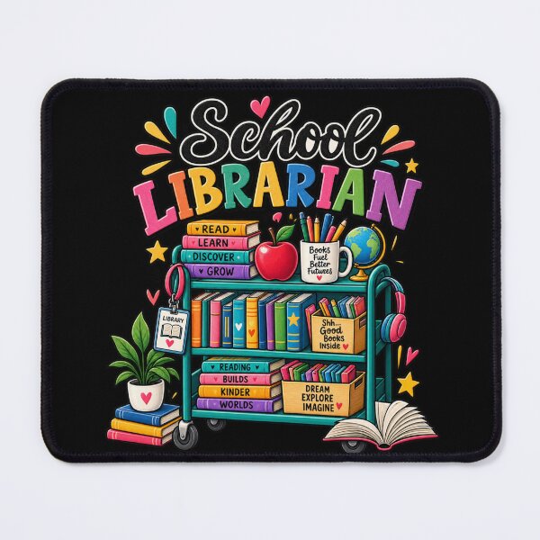 Item preview, School Librarian Gift Back To School Library Book Cart Style designed and sold by Corvoria.