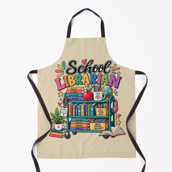 Item preview, School Librarian Gift Back To School Library Book Cart Style designed and sold by Corvoria.