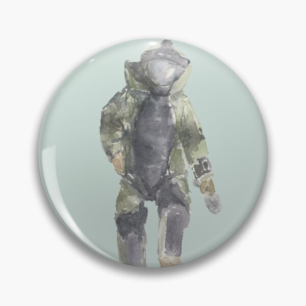 Item preview, EOD Suit Watercolor Painting - Green Tactical Gear Art designed and sold by FaireWaveArt.