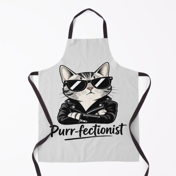 Item preview, Cool Biker Cat Purr-fectionist Funny Cute Kitten designed and sold by FABIOLA1970.
