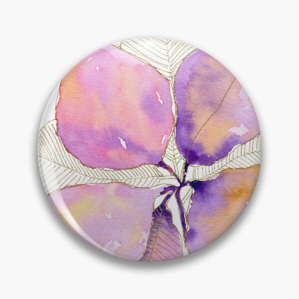 Item preview, Pink Lavender Botanical Leaves: Watercolour Gold Line Art designed and sold by ArithraStudio.