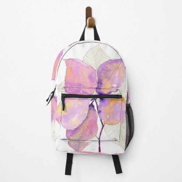 Item preview, Pink Lavender Botanical Leaves: Watercolour Gold Line Art designed and sold by ArithraStudio.