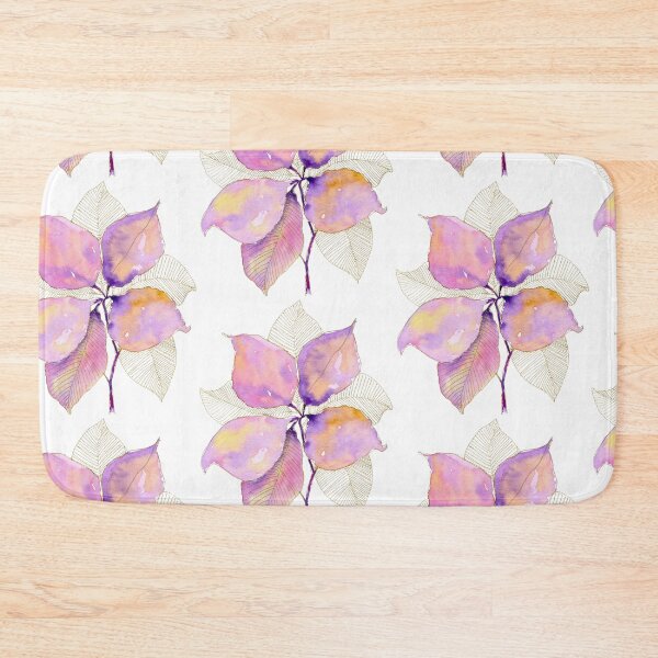 Item preview, Pink Lavender Botanical Leaves: Watercolour Gold Line Art designed and sold by ArithraStudio.