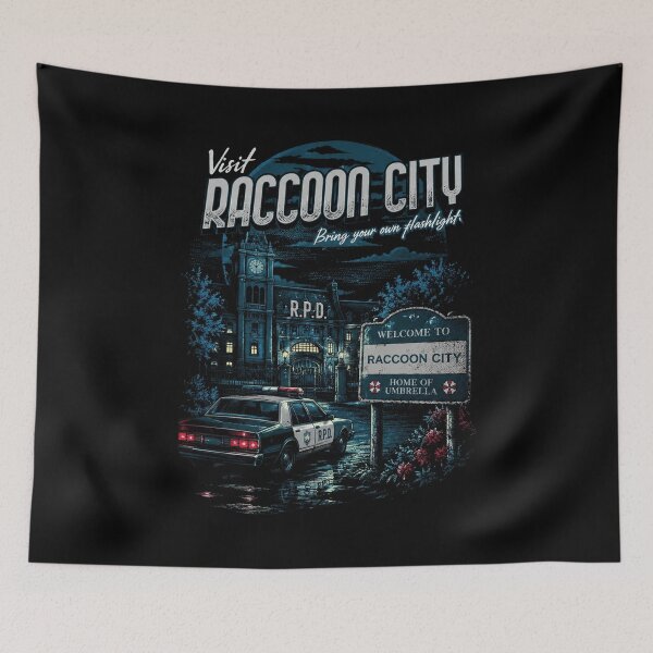Item preview, Visit Raccoon City Retro Graphic designed and sold by Michaeltien.