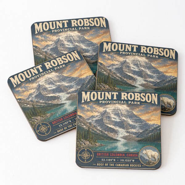 Item preview, Mount Robson Provincial Park Vintage Travel Sticker designed and sold by naturalsurvival.