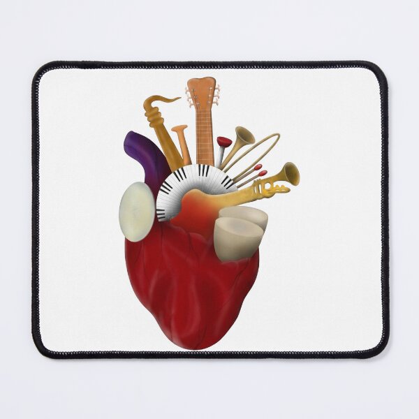 Item preview, Anatomical Heart with Musical Instruments - Music Lover Art designed and sold by Martz-Art.