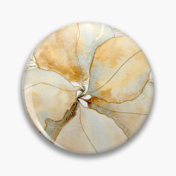 Item preview, Neutral Beige Botanical Leaves: Watercolour Gold Line Art designed and sold by ArithraStudio.