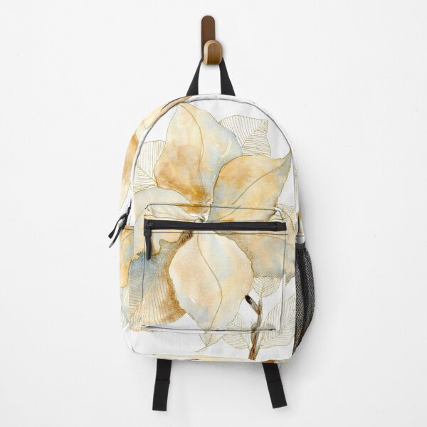 Item preview, Neutral Beige Botanical Leaves: Watercolour Gold Line Art designed and sold by ArithraStudio.