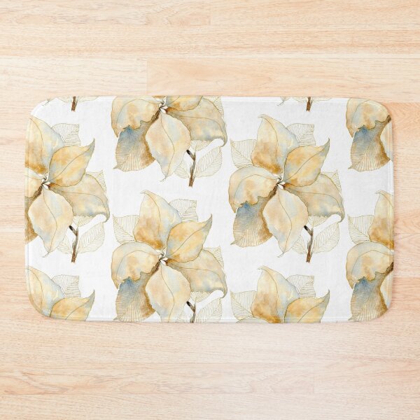 Item preview, Neutral Beige Botanical Leaves: Watercolour Gold Line Art designed and sold by ArithraStudio.