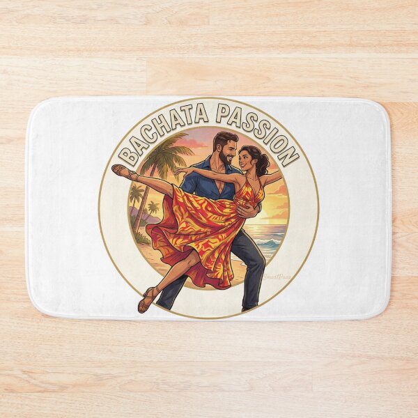 Item preview, Bachata Passion Retro Emblem – Acrobatic Latino Dance Couple Lift, Round Beach Sunset Graphic Novel Apparel Sticker designed and sold by SmartPuns.