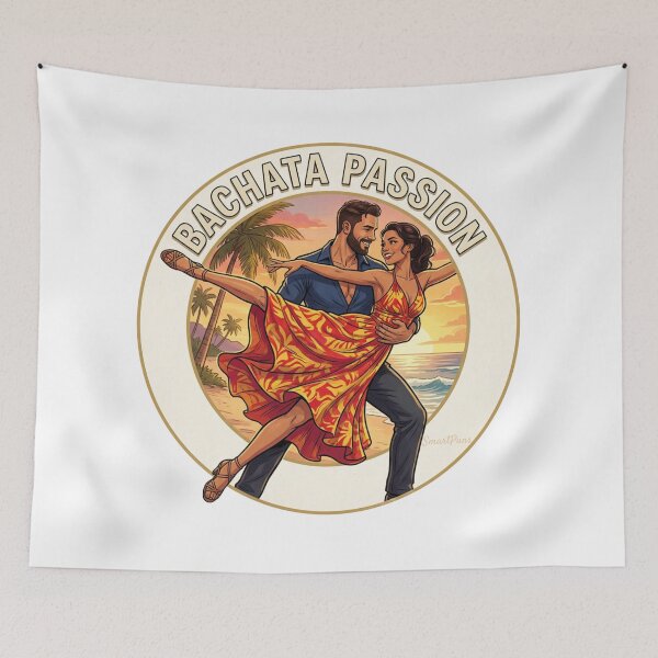 Item preview, Bachata Passion Retro Emblem – Acrobatic Latino Dance Couple Lift, Round Beach Sunset Graphic Novel Apparel Sticker designed and sold by SmartPuns.