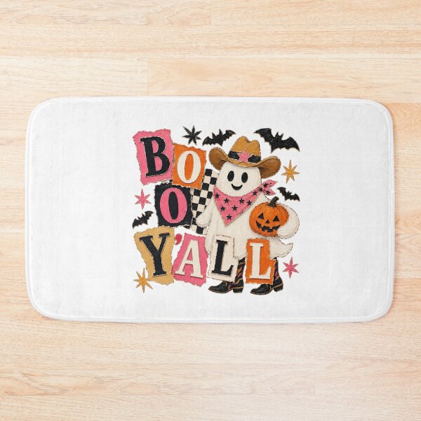 Item preview, Boo Y'all Cute Patchwork Halloween Ghost Art designed and sold by CleanDecor.