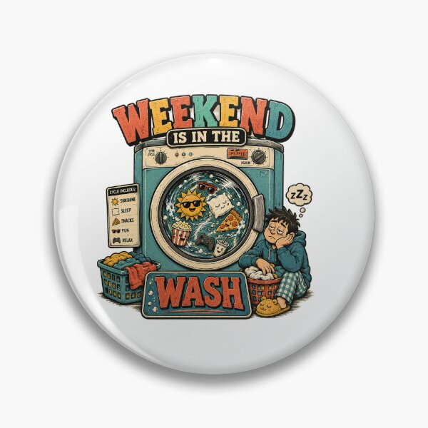 Item preview, Weekend Is in the Wash – Funny Laundry Weekend, Sleep & Relaxation Retro designed and sold by NarpLTD.