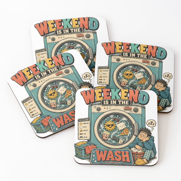 Item preview, Weekend Is in the Wash – Funny Laundry Weekend, Sleep & Relaxation Retro designed and sold by NarpLTD.