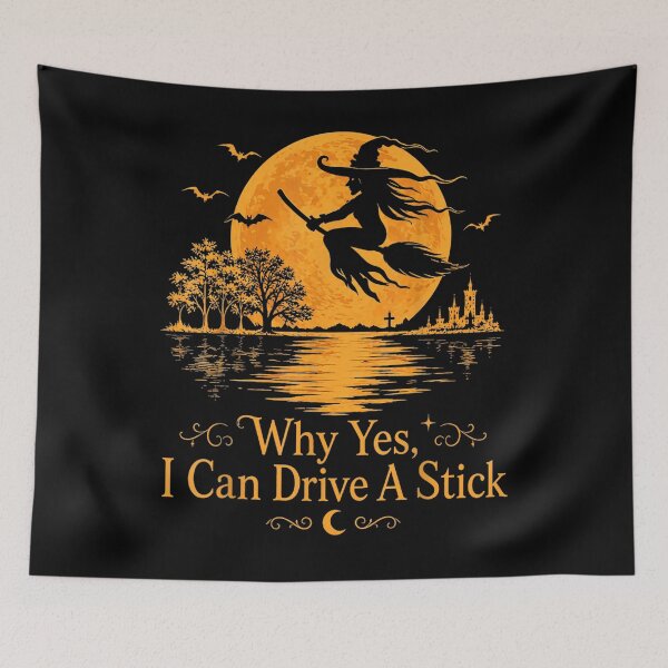 Item preview, Halloween Witch Drive A Stick designed and sold by moabeArtistic.