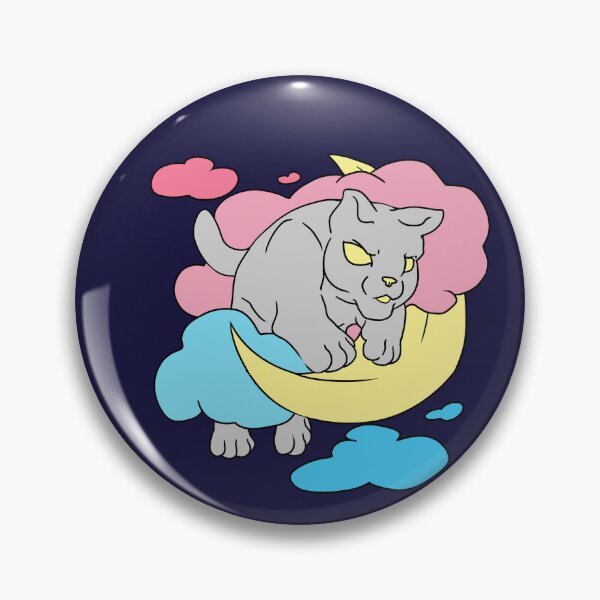 Item preview, Moon Cat - Genderflux Discreet Pride designed and sold by AstralRavens.
